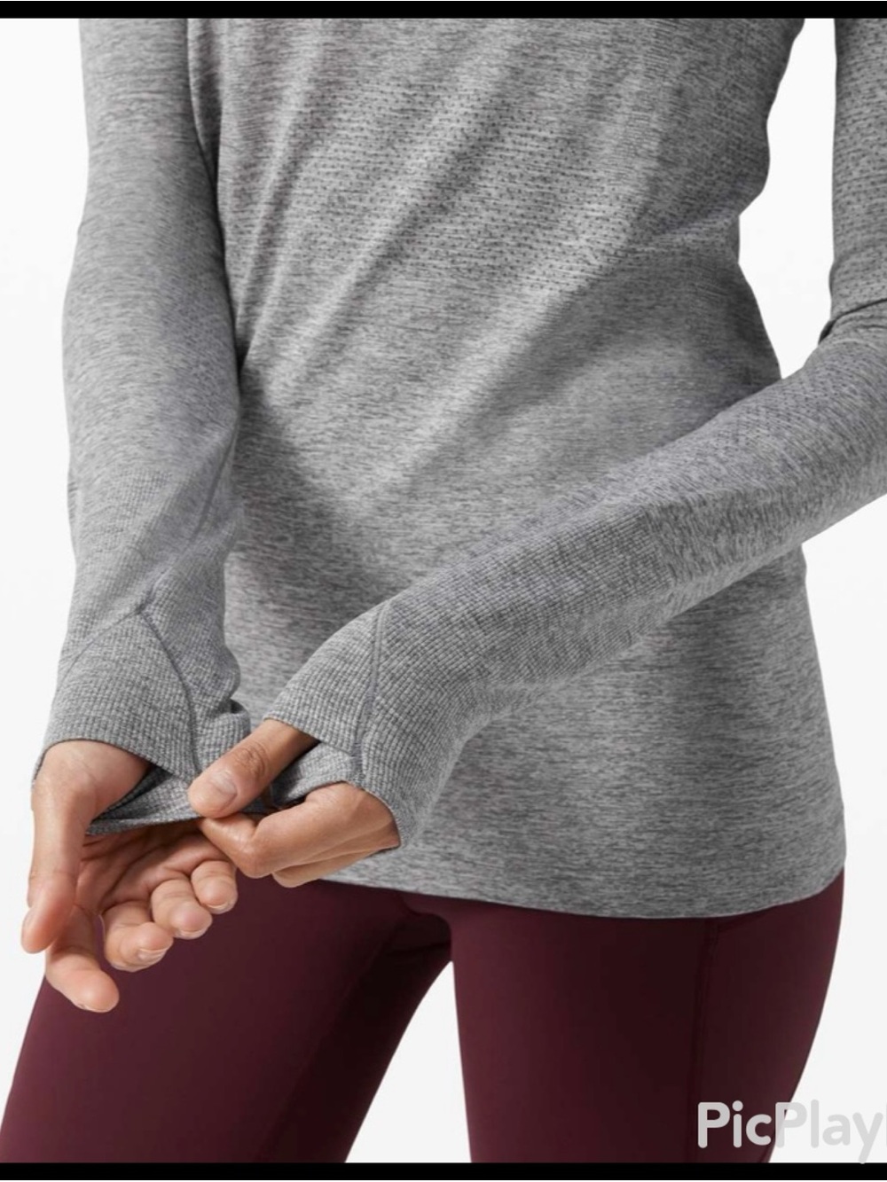 Lululemon Swiftly Tech Long Sleeve 2.0 Heathered Gray Top (Size 6) EUC